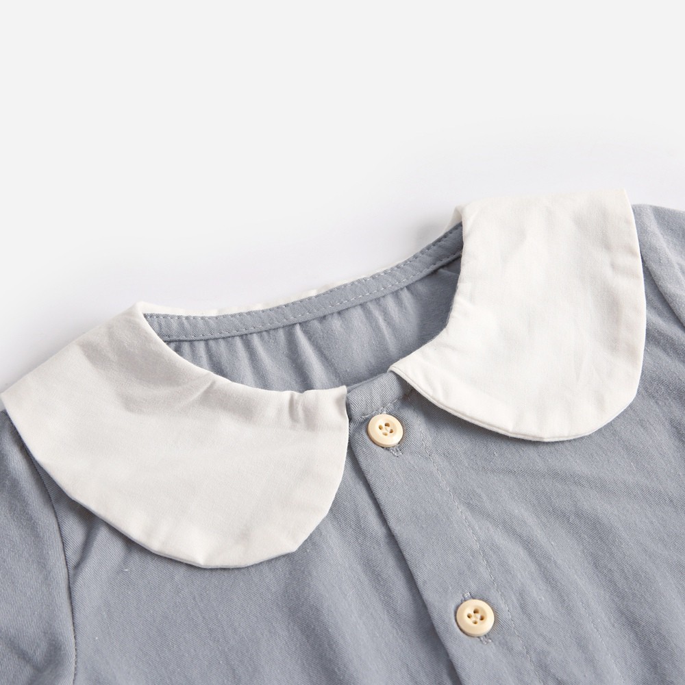 Sanlutoz Bộ Áo Liền Quần Cotton Tay Dài Dễ Thương Cho Bé Gái Sơ Sinh