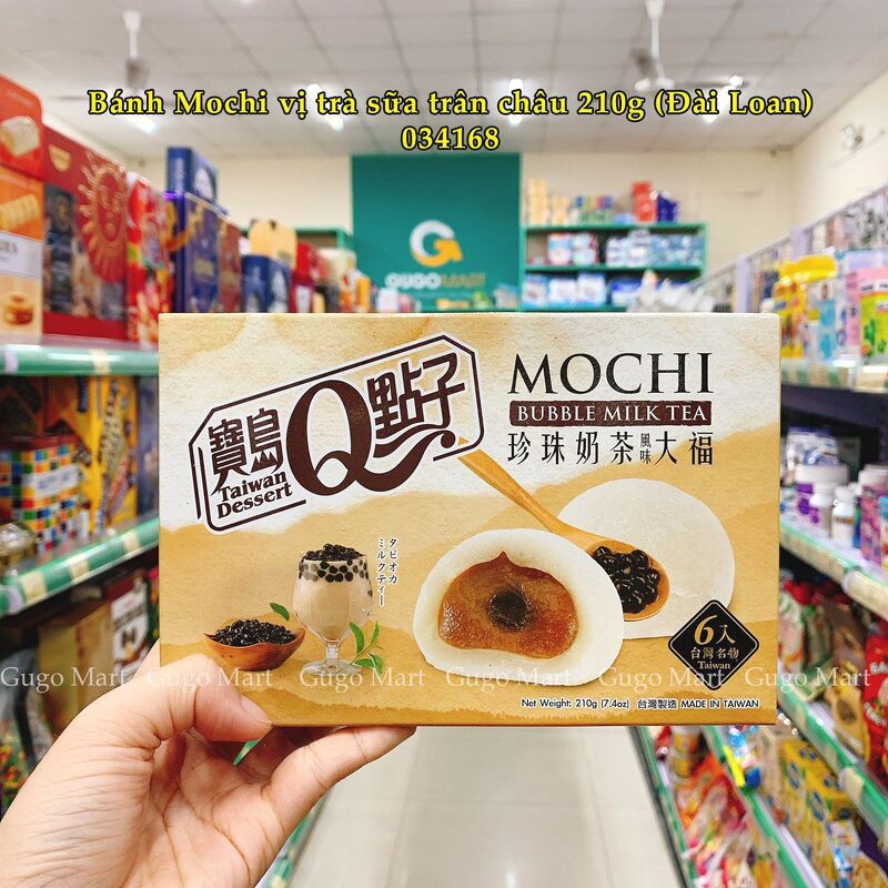 Bánh Mochi vị trà sữa trân châu 210g (Đài Loan)