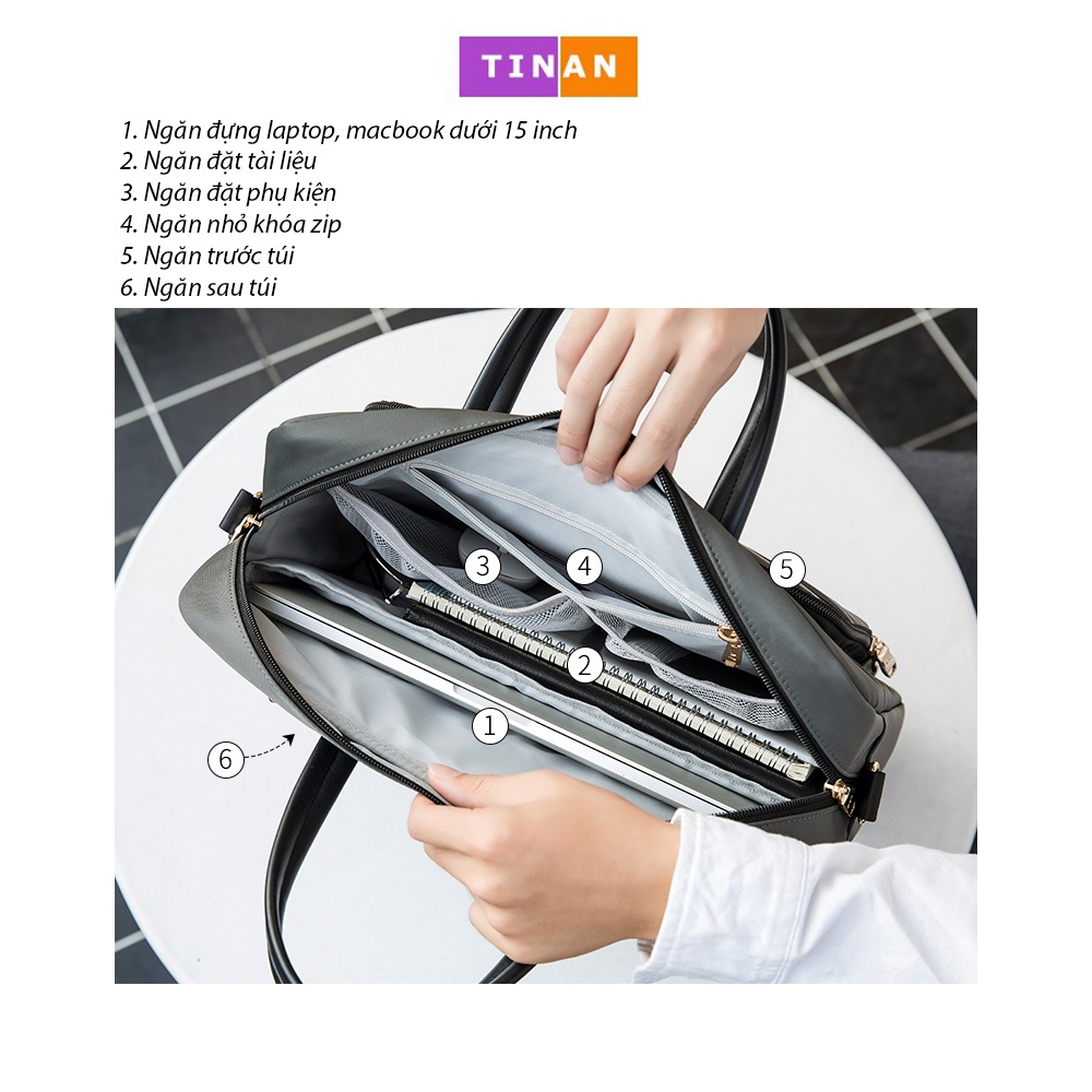 Túi Xách Đựng Laptop Cao Cấp 14/15 Inch, Có Quai Đeo Tiện Lợi