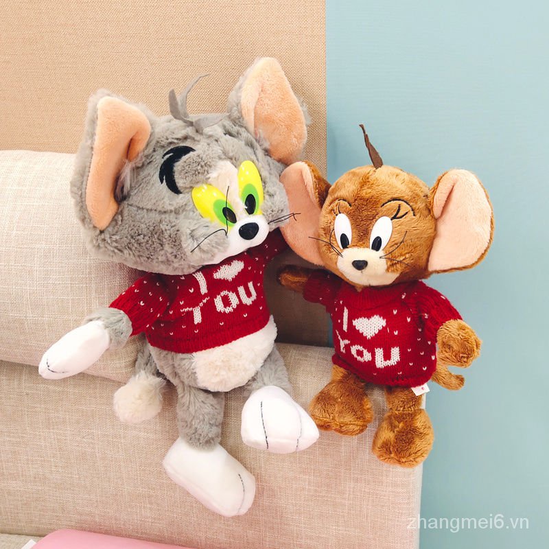 Spot wrapped the same day stuffed animal Tom and cute Jerry Mouse