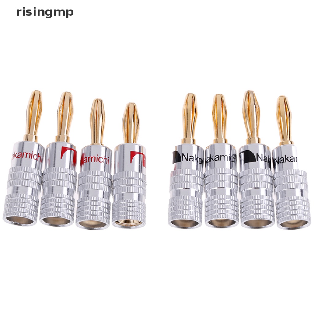 Set 4 Phích Cắm Bắp Chuối Mạ Vàng 24K Nối Loa Âm Thanh ♨Áo Thun In Hình Thời Trang Năng Động Cho Nữ