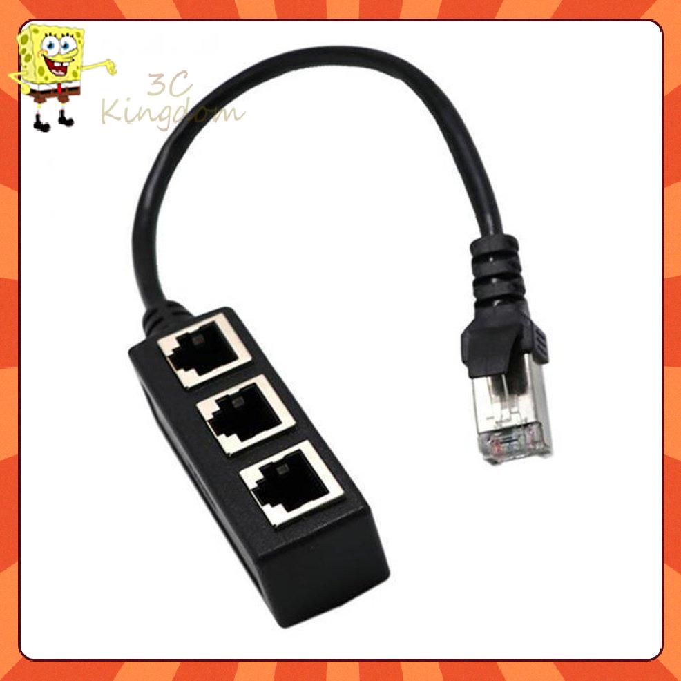 Dây Cáp Chia 1 Ra 3 Cổng Ethernet RJ45 Y Cho CAT 5 / CAT 6 LAN