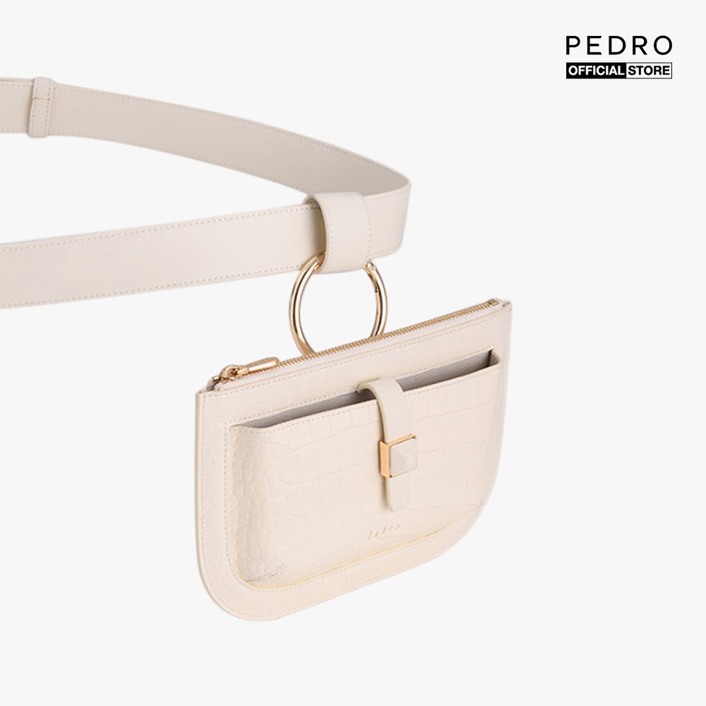 PEDRO - Ví nữ chữ nhật phối thắt lưng Croc Effect Leather PW4-65940021-41