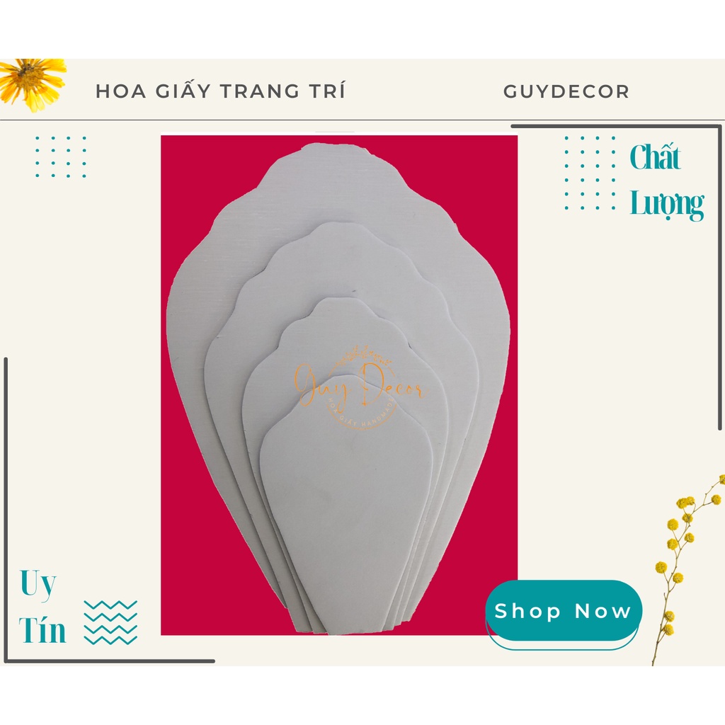 Bộ Mẫu Cánh Hoa 7 cánh chất liệu form 3mm