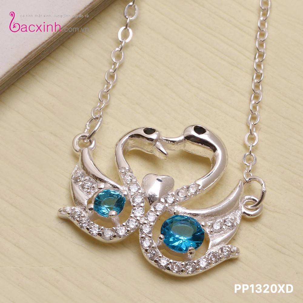 Dây chuyền bạc Ý 925 Bạc xinh Huệ Ngân - Đôi Thiên Nga PP1320