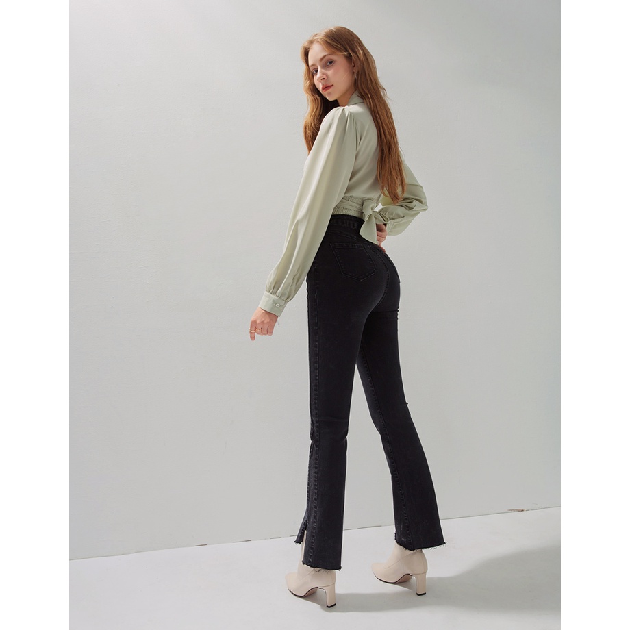 Quần jeans dài xẻ nhẹ tôn dáng nữ Air Space 2130123011