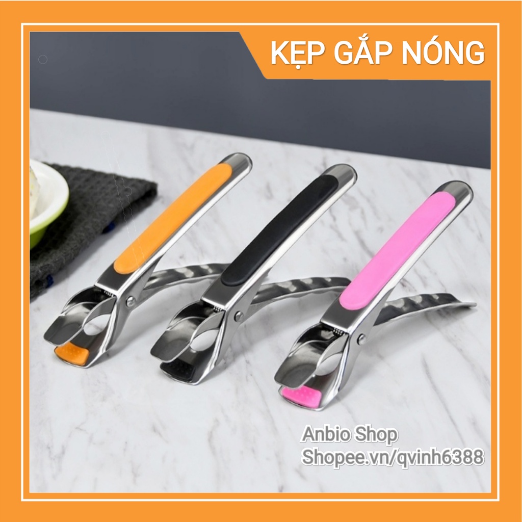 Kẹp gắp đồ nóng, gắp chén dĩa inox chịu lực cao