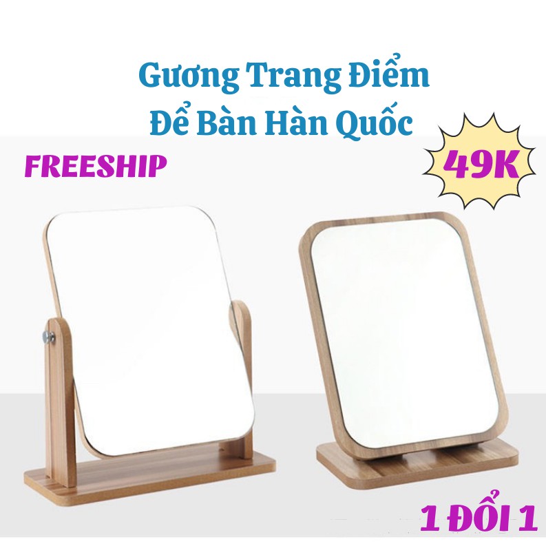 Gương Trang Điểm Để Bàn, Gương Trang Điểm Bằng Gỗ Phong Cách Hàn Quốc Sang Trọng PAPAA.HOME