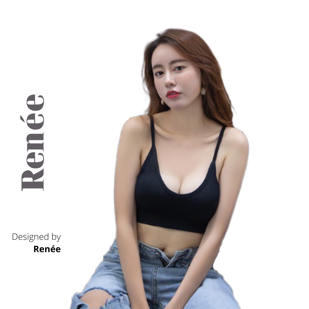 Áo Bra Nữ RENEE Áo Bra 2 Dây Cotton Đa Năng Hở Lưng Có Đệm Gợi Cảm Co Giãn - A367