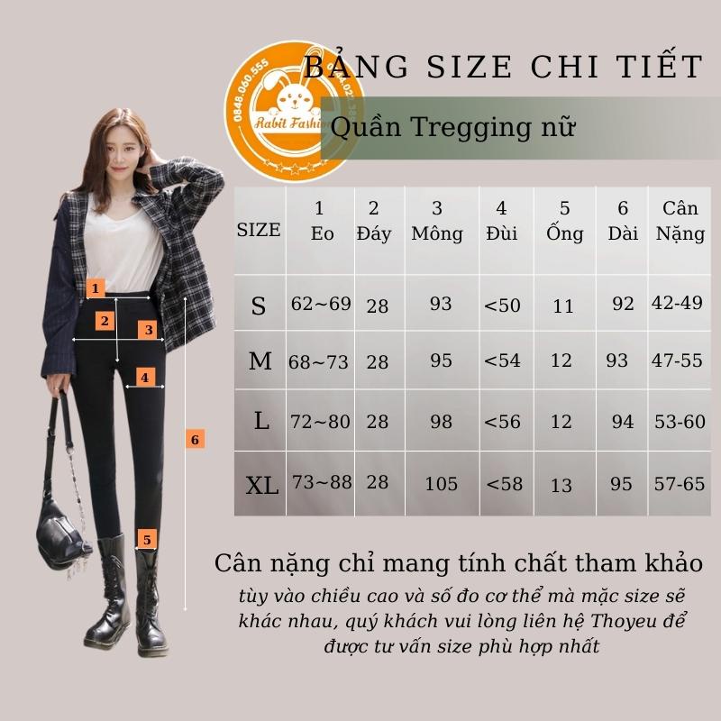 Quần tregging nữ lưng cạp cao dài dáng thun ôm bó legging skinny vải giữ nhiệt màu đen Q13 - Thoyeufashion