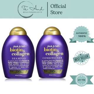 Dầu Gội Dầu Xả Biotin Collagen OGX 385ML - BIOTIN TÍM