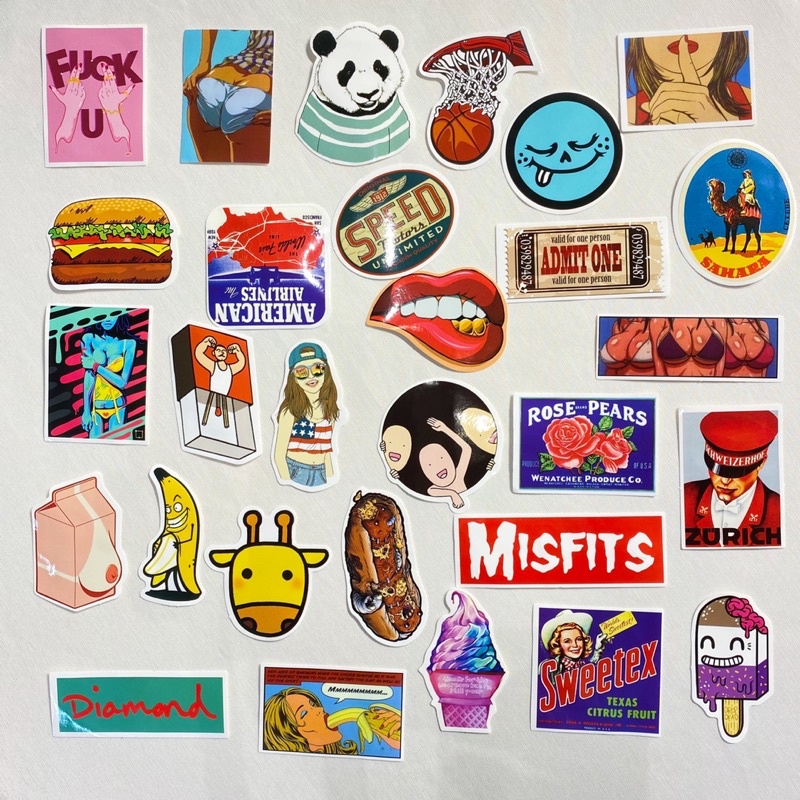 Sticker mũ bảo hiểm chống nước nhiều chủ đề