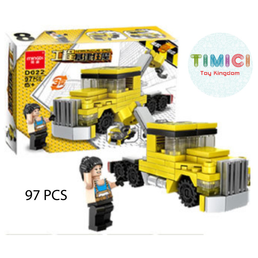 [LC028] Xe đồ chơi lego công trình xây dựng xếp hình INFRASTRUCTURE SPREE &quot;8 IN 1&quot; cho bé