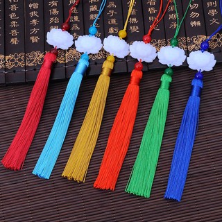 Tua rua ngọc bội hoa sen Tam sinh tam thế dây treo áo dài lá bồ đề quà tặng trang trí cổ trang đầu xuân ngày tết