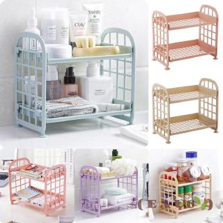 Giá để đồ bằng nhựa 2 tầng cho nhà bếp/nhà tắm