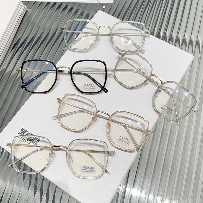 Mắt kính gọng vuông oversize đơn giản thời trang dành cho nữ