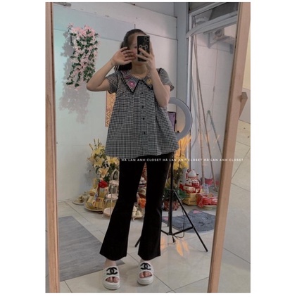 Áo bầu cộc tay mùa hè dáng tiểu thư dễ thương, mặc đi làm, đi chơi(chất đẹp, bán shop)