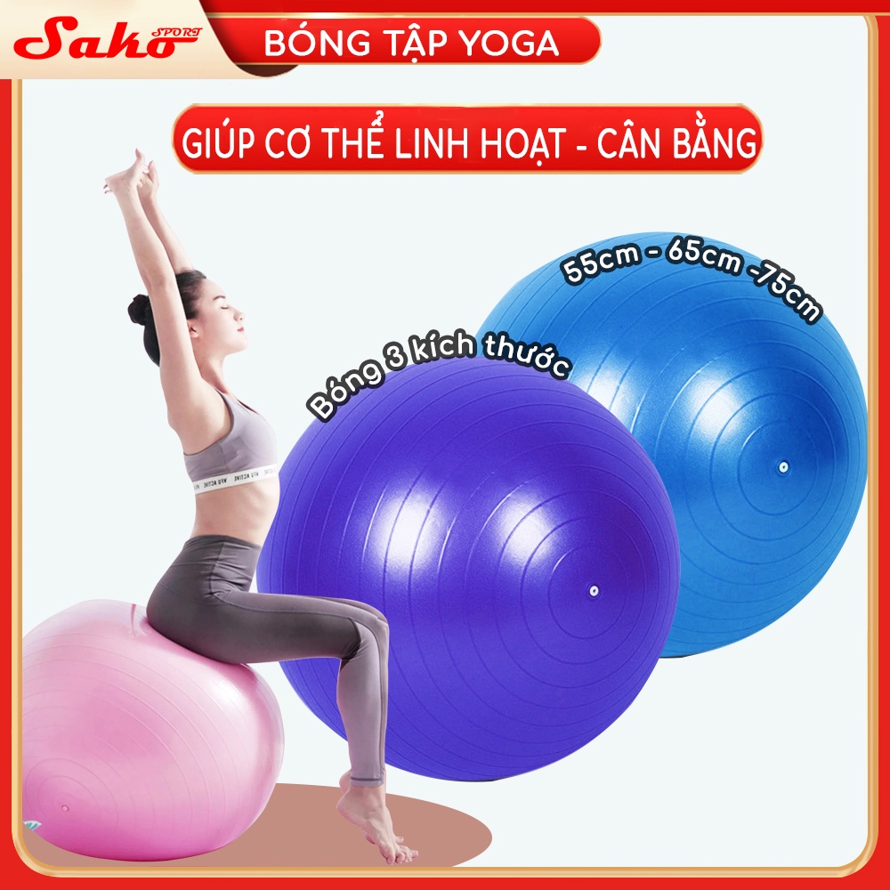 Bóng tập YOGA TOPBODY 55cm, 65cm, 75cm cao cấp chống nổ-BONGT55