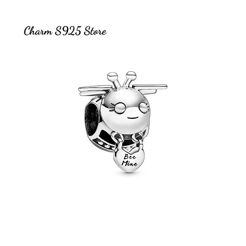 charm pan con ong be mine bạc s925 cao cấp