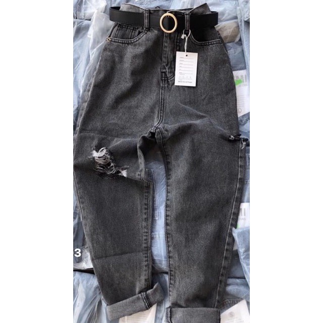 Quần bagy bò khói rách mã 003 DH12 TTPM