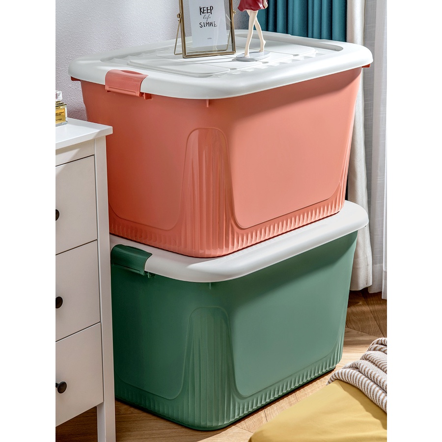 Thùng đựng đồ đa năng cỡ lớn đựng chăn màn quần áo có bánh xe nắp khóa chắc chắn
