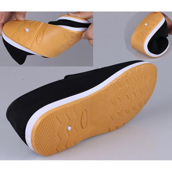 Giày lười vải nam Hàn Quốc canvas dày dặn ôm chân kiểu dang thanh lịch công sở 👞 | BigBuy360 - bigbuy360.vn