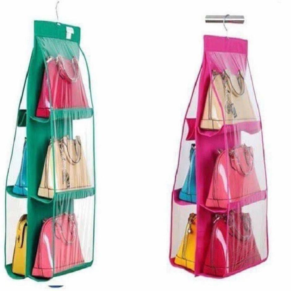 [SỈ- LẺ] Túi treo giỏ xách 6 ngăn đa năng cao cấp chắn bụi tiện dụng hàng mới - HV Store 422