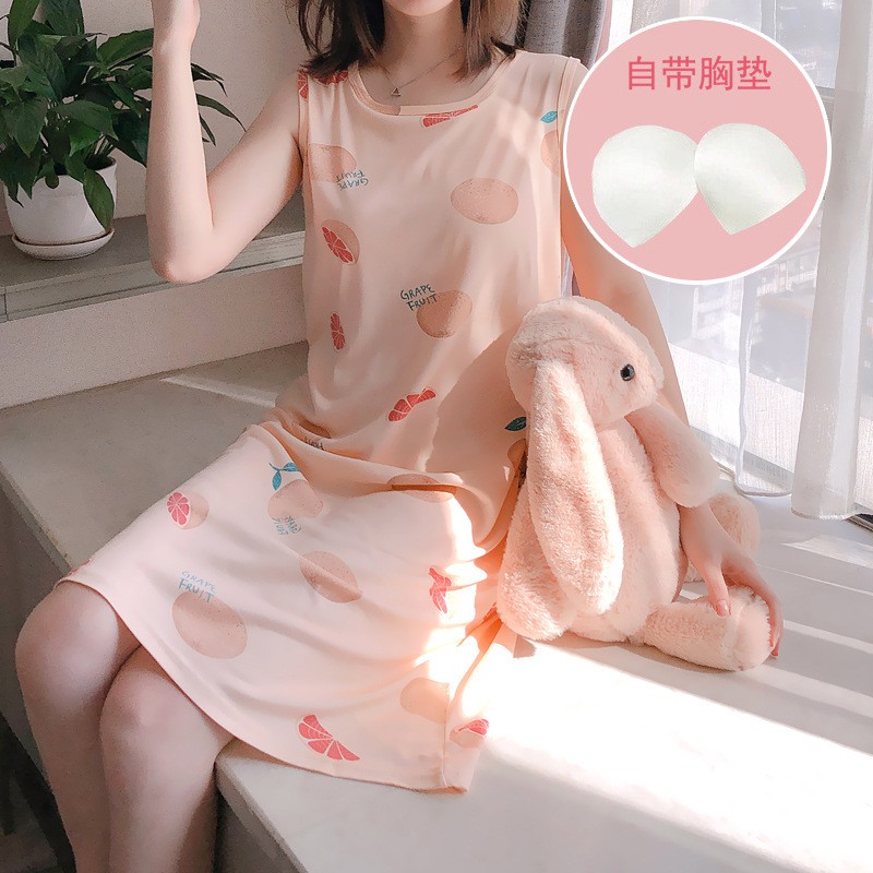 Váy Ngủ Nữ Siêu Xinh Xắn - Đồ Ngủ Mặc Nhà Có Miếng Đệm Mềm Mịn Siêu Mát | BigBuy360 - bigbuy360.vn