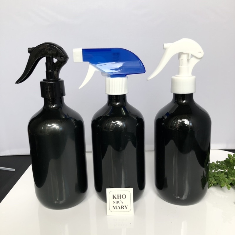 Bình Xịt Khuẩn, Xịt tưới Cây - Chai xịt cồn Lớn 500ml màu xanh/ nâu/ đen- Chai xịt phun sương tưới cây/ xịt giọt xà bông