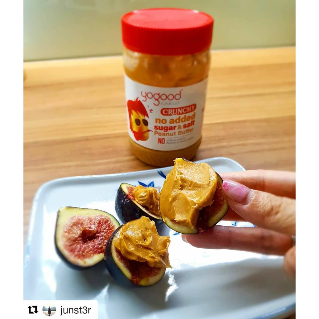 BƠ ĐẬU PHỘNG GIÒN KHÔNG ĐƯỜNG -  Yogood Crunchy Peanut Butter NO ADDED SUGAR - Hộp 453g