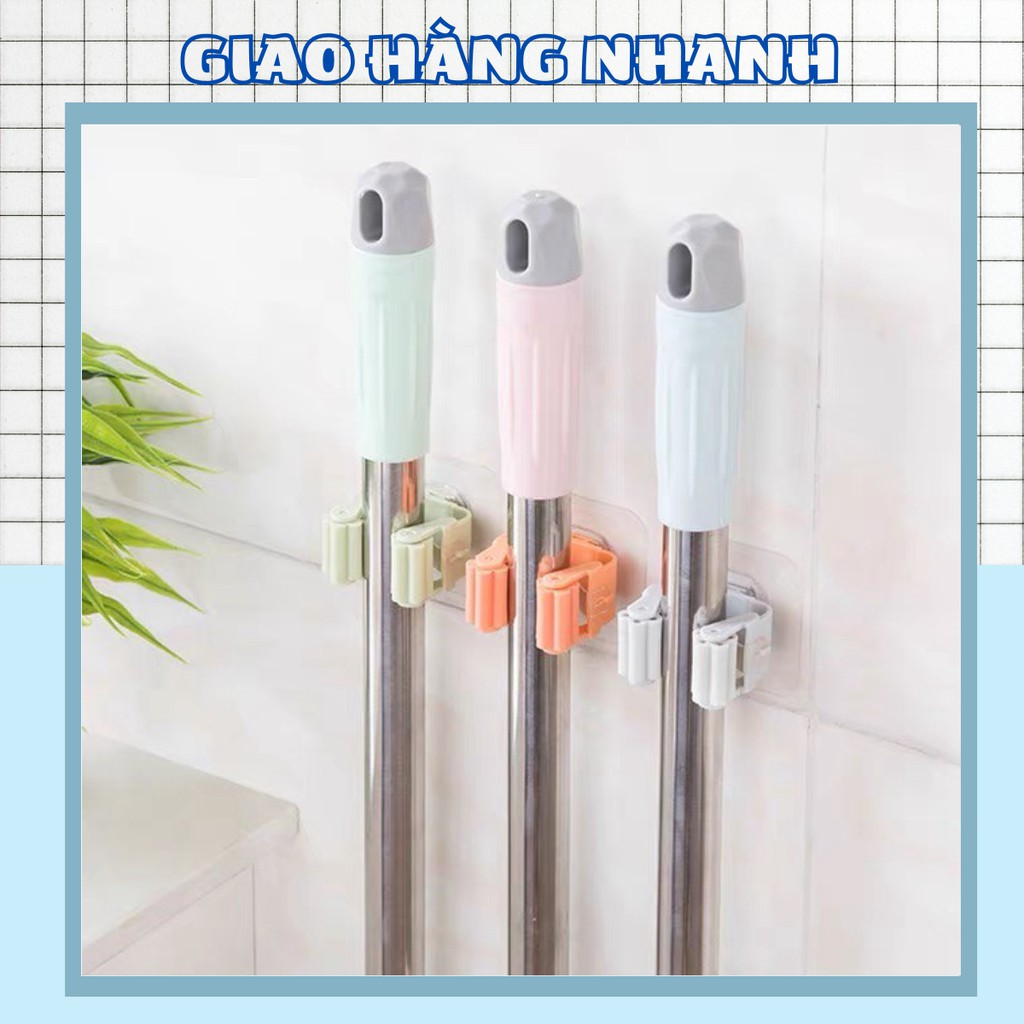 Móc Dán Tường Kẹp Giữ Cây Lau Nhà / Treo Chổi Chịu Lực Tốt Không Thấm Nước 1626 Shop Giao Hàng Nhanh 88