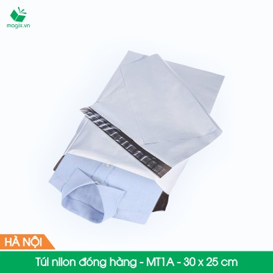 MT1A - 30x25 cm - 100 túi nilon 2 lớp đóng hàng thay thùng hộp