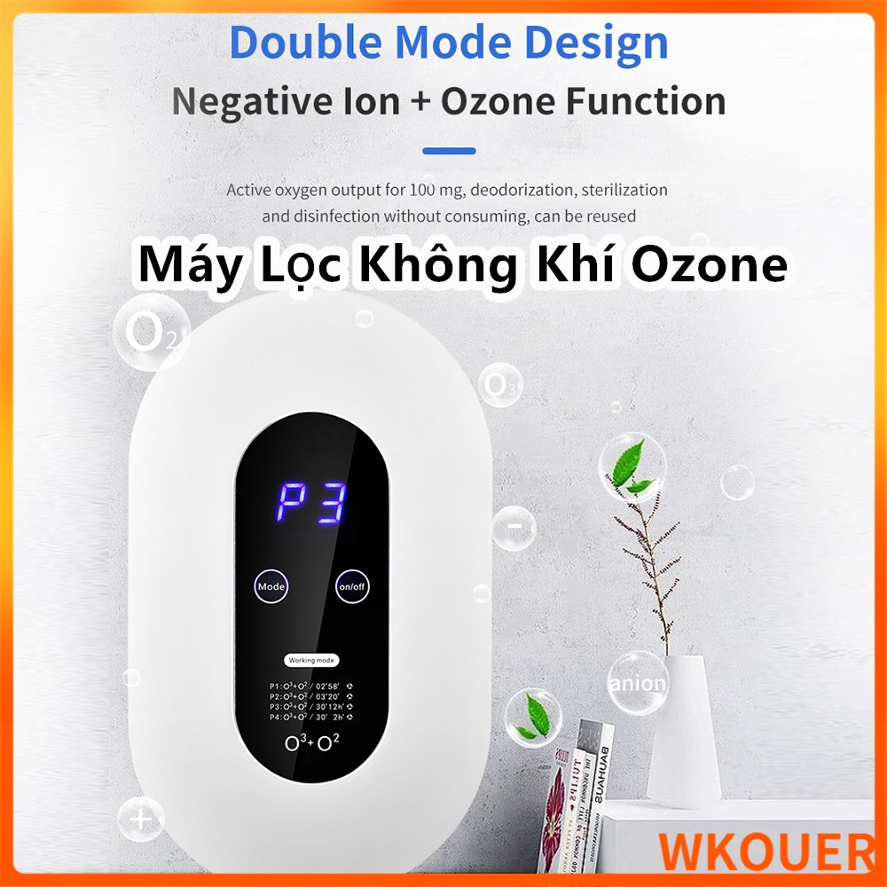 Máy lọc không khí ozone ion âm khử mùi/ khử trùng nhà tắm/ nhà bếp/ nhà vệ sinh