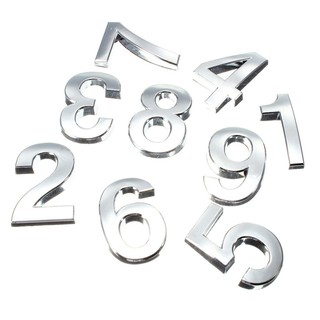 Miếng dán con số mạ bạc dùng để dán cửa phòng khách sạn