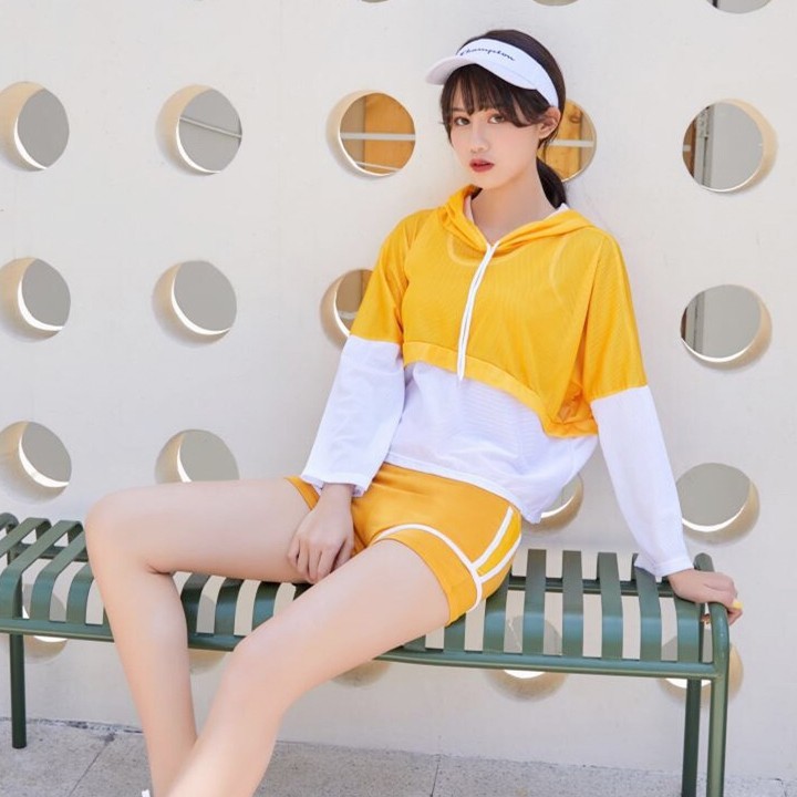 Bộ đồ bơi nữ 3 mảnh có áo hoodie năng động cá tính 💖 | BigBuy360 - bigbuy360.vn