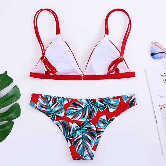 (Hà Nội có sẵn) Bikini đồ bơi 2 mảnh áo dây quần tam giác hoạ tiết nhiều màu