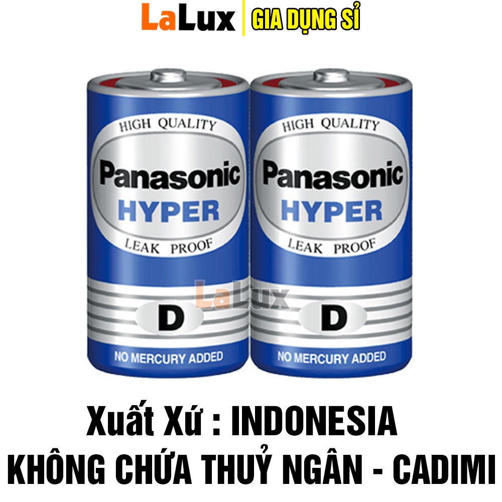 Pin Đại Panasonic, Pin Đại Con Ó HÀNG CHÍNH HÃNG - Pin Size D cho Đèn Pin LED, Pin Bếp Gas, Pin Đài Radio, Đồng Hồ LALUX