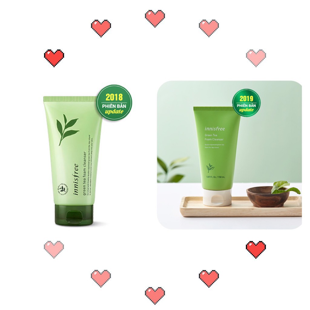 [Chính Hãng150ml] Sữa Rửa Mặt Trà Xanh Innisfree Green Tea Cleansing Foam 2019 | BigBuy360 - bigbuy360.vn