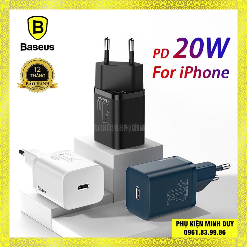 Củ sạc nhanh 20W cho Iphone 12 Baseus Super Si Quick Charger