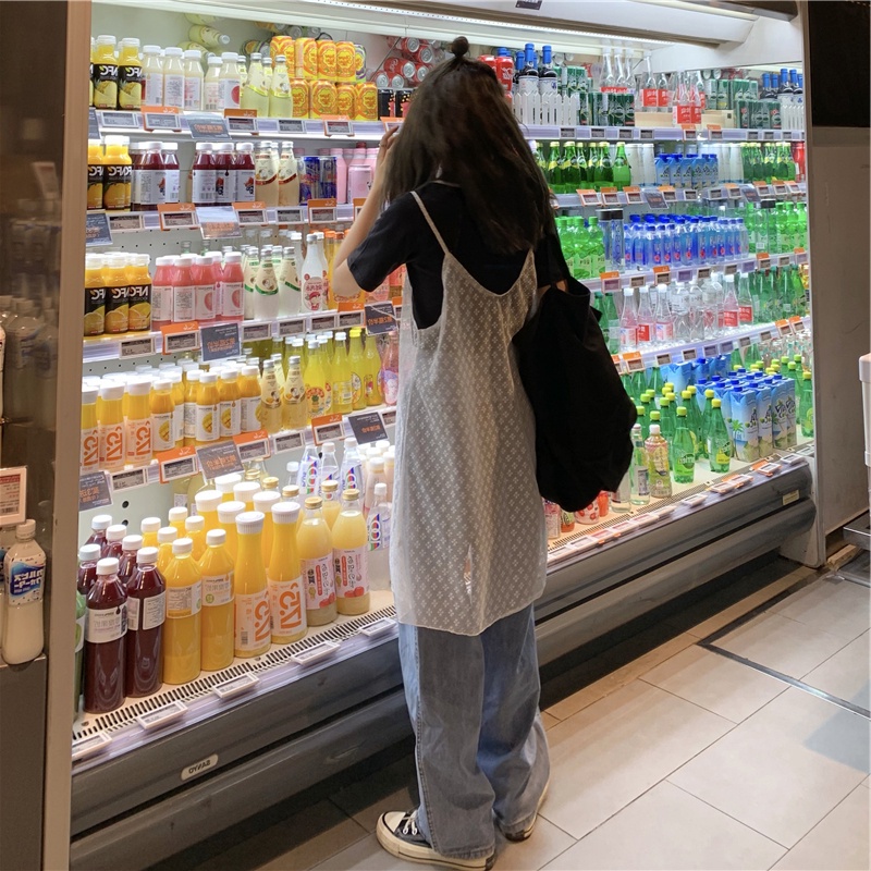 Áo Thun Ngắn Tay Cổ Chữ U Màu Đen Thời Trang Mùa Hè Độc Đáo Cho Nữ