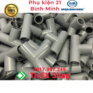 Phụ kiện ống nhựa Phi 21 PVC Bình Minh (Co, Tê, Nối, Lơi,.. )