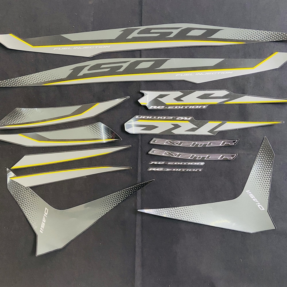 (decal xe) TRỌN BỘ TEM DÀN ÁO XE EXCITER 150 ĐỜI 2018 RC, TEM NHƯ ZIN THEO XE, NÂNG CẤP ĐỜI XE, THAY THẾ TEM TRẦY XƯỚC