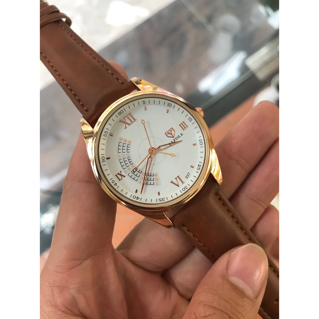 Đồng hồ nam YAZOLE dây da