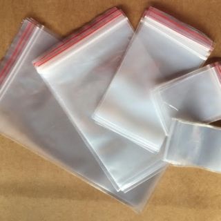 Túi zip ( zipper chỉ đỏ dày, loại 1 )