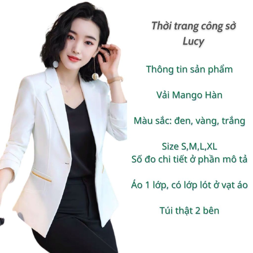 Áo vest nữ dài tay. Áo vest công sở hàng 1 có túi thật 2 bên để vừa điện thoại size S-XL | BigBuy360 - bigbuy360.vn