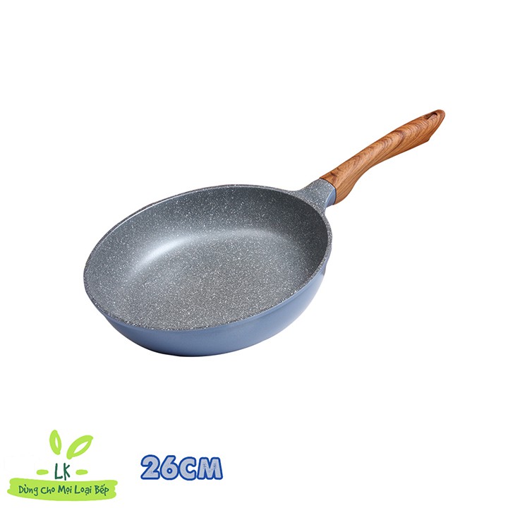 [Chính Hãng Hàn Quốc] Combo72 5 món cao cấp, nồi đúc ceramic đế từ xanh size 18-20-22-24cm, chảo vân đá ceramic 26cm