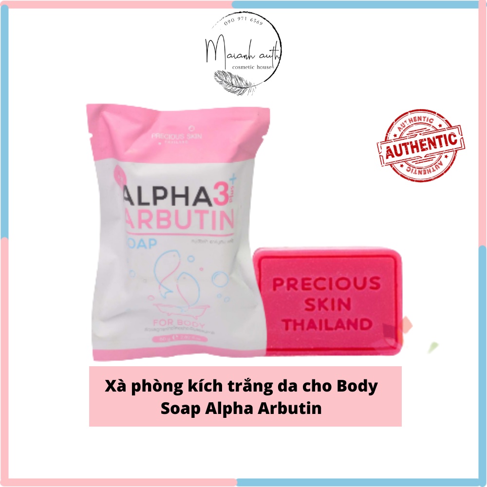 Xà Phòng Kích Trắng Alpha Arbutin Collagen Soap Thái Lan 80g