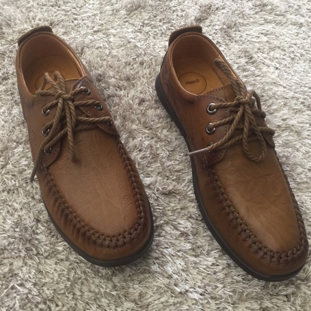 Giày lười nam da bò cao cấp sleep GL15 (Tặng 1 đôi lót giày/sp)