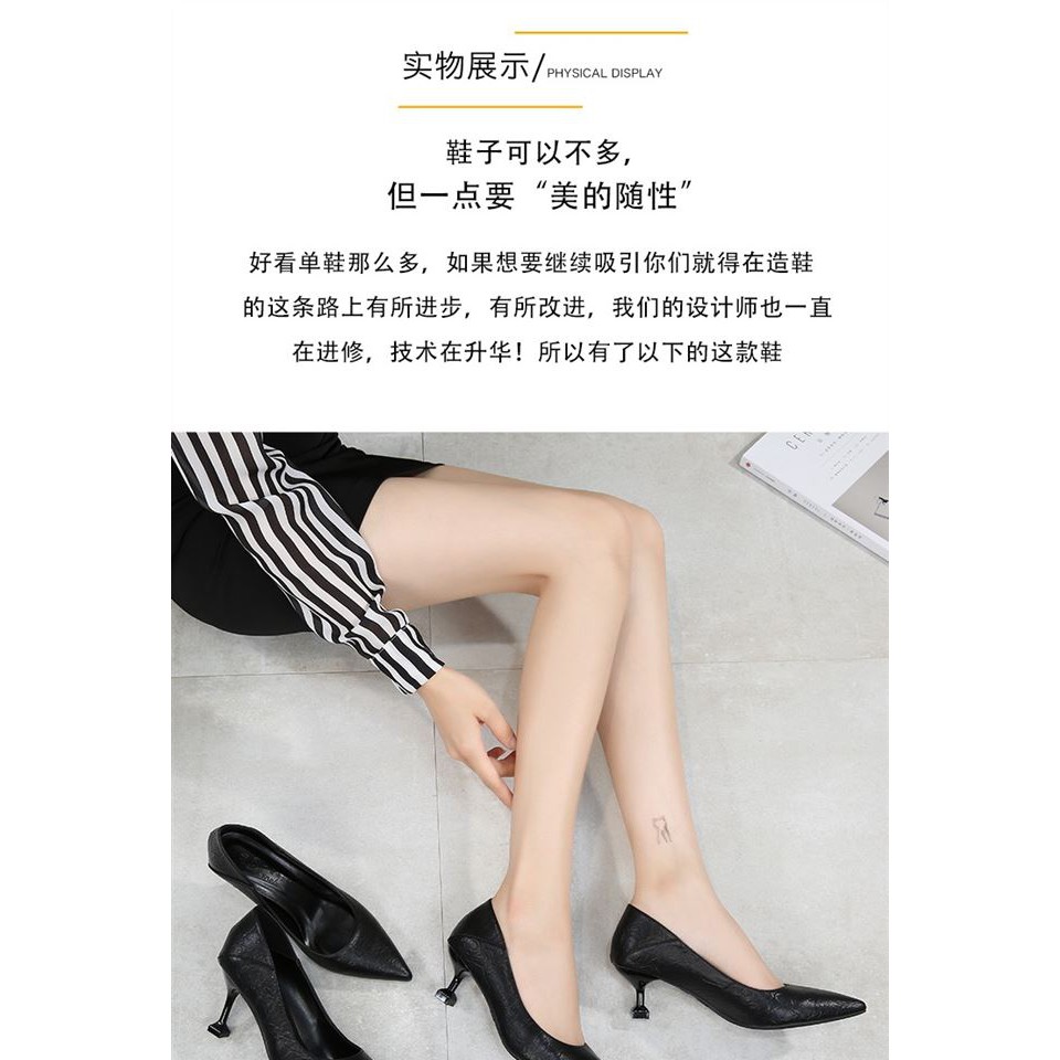 Giày Cao Gót 5cm Màu Đen Phong Cách Hàn Quốc Thời Trang Mùa Hè 2020 | BigBuy360 - bigbuy360.vn