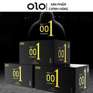 Bao cao su OZO Đen siêu mỏng, nhiều gel bôi trơn, hương thơm Hộp 10 bcs olo (free ship ) Tổng kho bao cao su Hà Nội